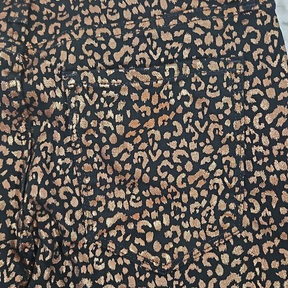 Banana Republic Womens size 29 Mid-Rise Akinny Metallic Leopard Jean Casual - Picture 9 of 11